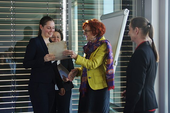 Preisverleigung an Ann Kathrin Waldminghaus Preisverleigung an Ann Kathrin Waldminghaus